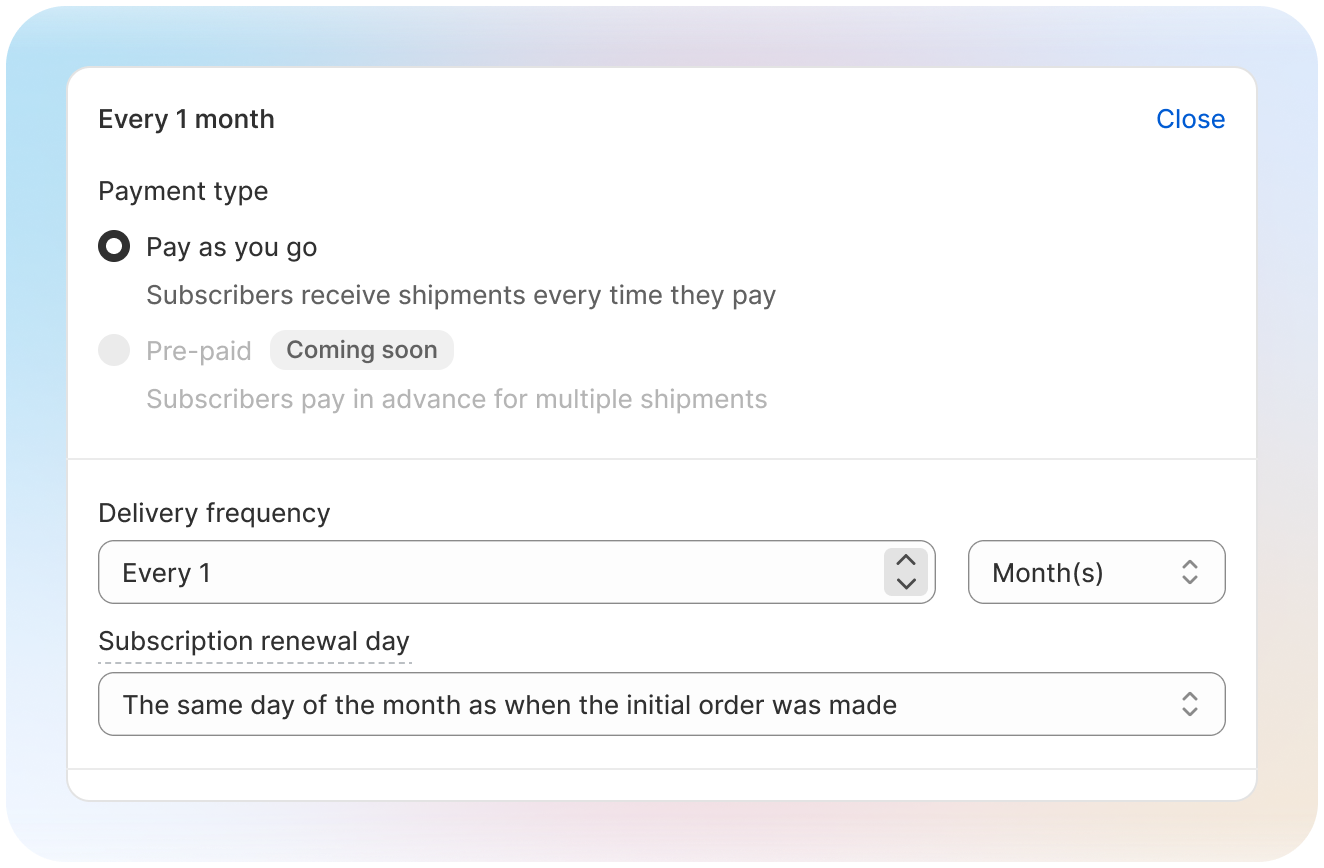 Delivery frequency